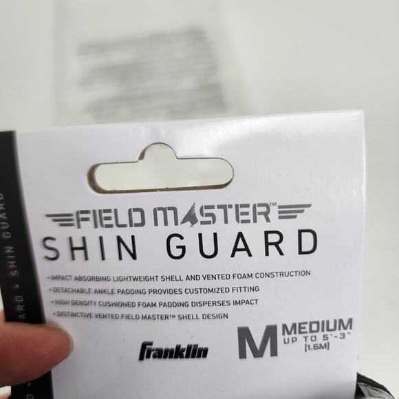 Franklin Sports Field Master Blue & Orange Soccer Shin Guards 2pk Size M - Picture 3 of 3